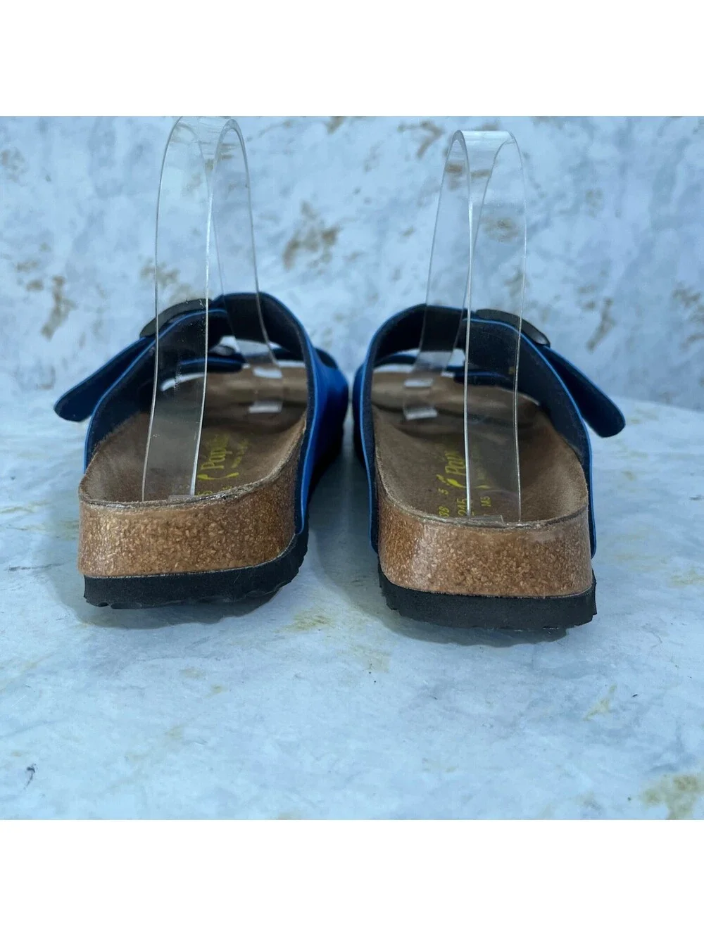 Papillio by Birkenstock 38 Womens Size 7 Shoes Blue Slides Comfort Casual Sandal